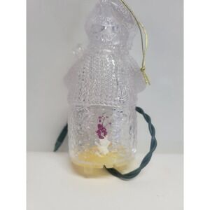 Vintage Light Up Snowman Christmas Ornament with Green Wire Light‎